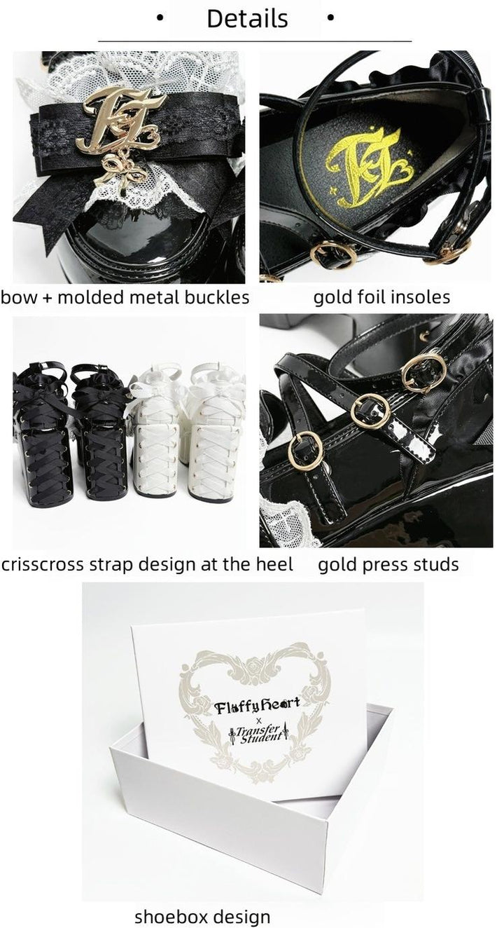 Jirai Kei High Platform Shoes, High + Mid Heel Options 43617:781185