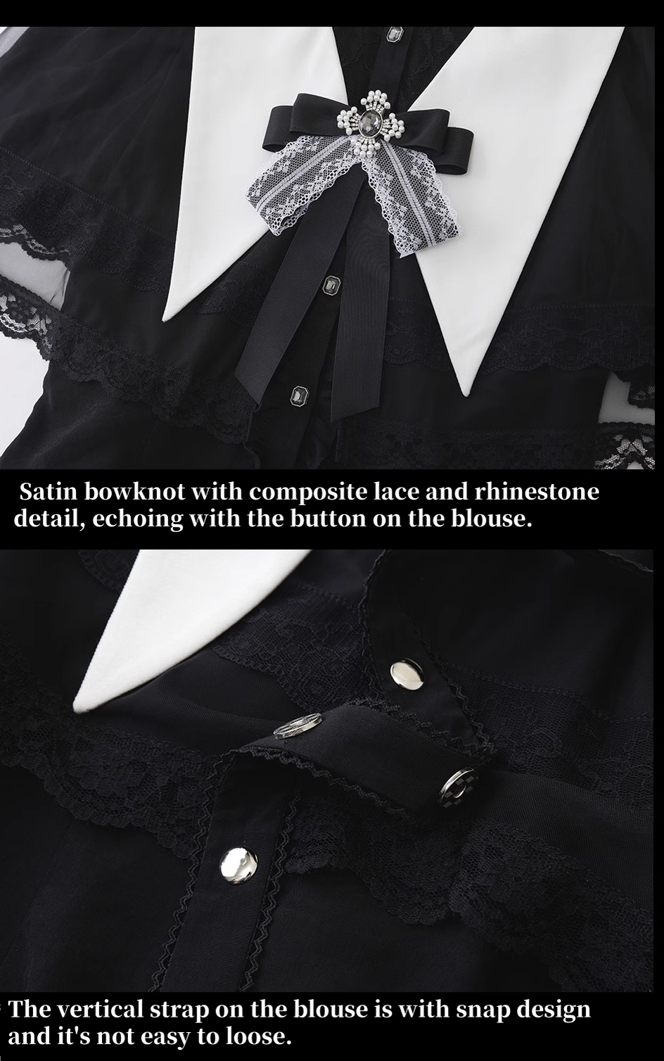Jirai Kei Skirt Angel Wing Collar Blouse Double Layered Skirt 39538:634892
