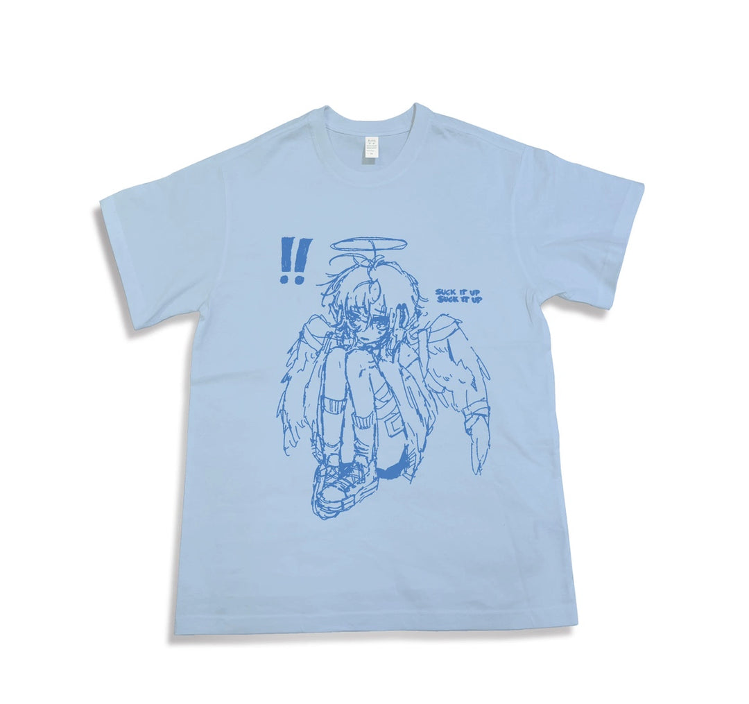 Tenshi Kaiwai T-Shirt, Crying Boy / Girl Print (2XL 3XL L M S XL) 29230:779361