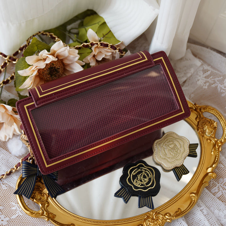 Kawaii Ita Bag Rose Envelope Shaped Crossbody Chain Itabag (Wine-red) 38030:581982