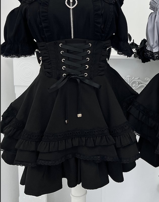 Jirai Kei Open Shoulder Shirt Outfit, Multiple Colors (2XL L M XL) 43500:778054