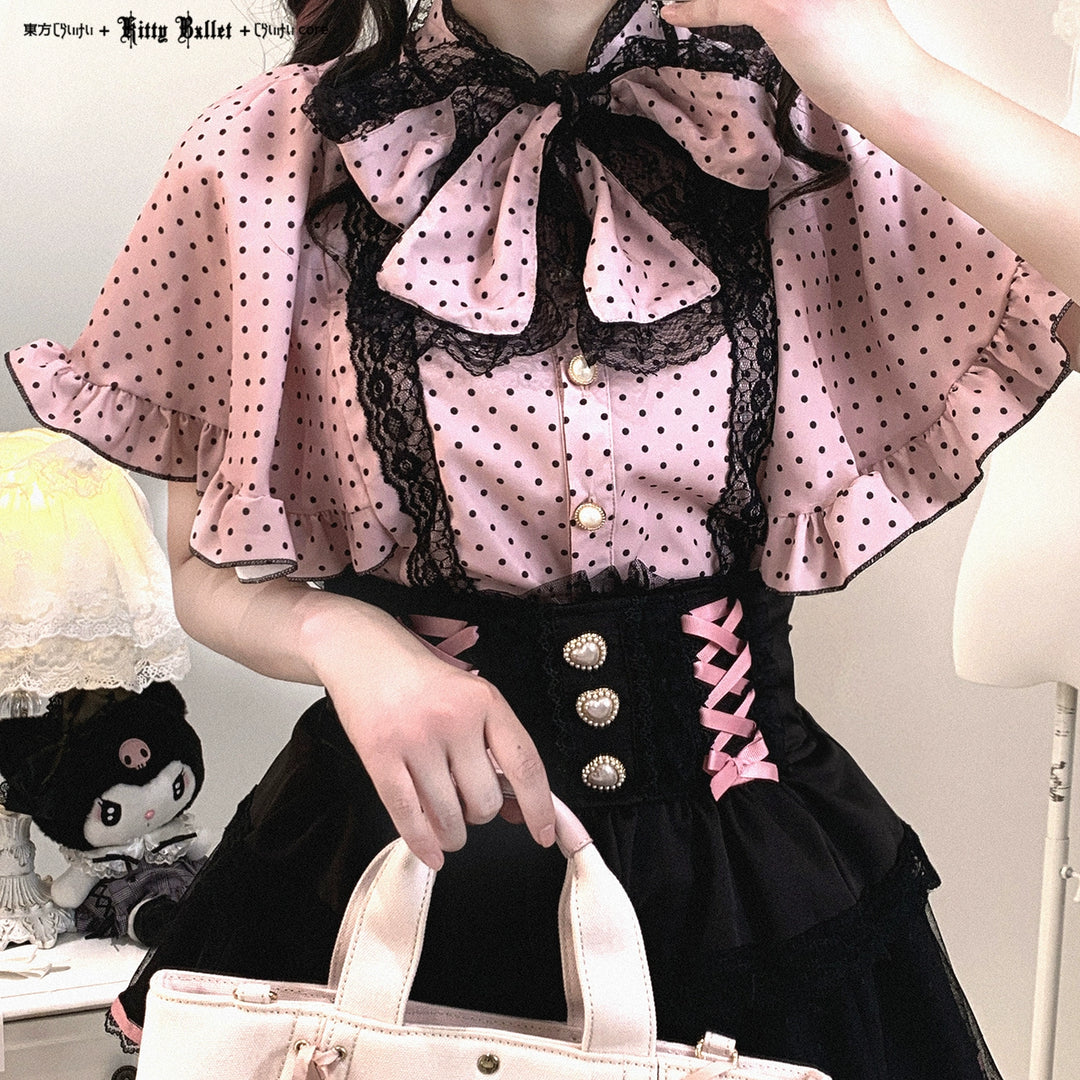 Ryousangata High-waist Skirt, Tiered Hem 44003:792884