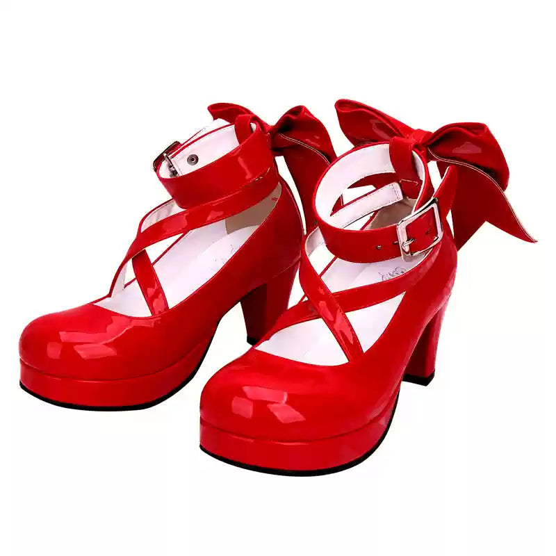 Lolita Shoes High Heel Shoes With Round Toe And Bow Ties Multicolor (35 36 37 38 39) 31646:620128