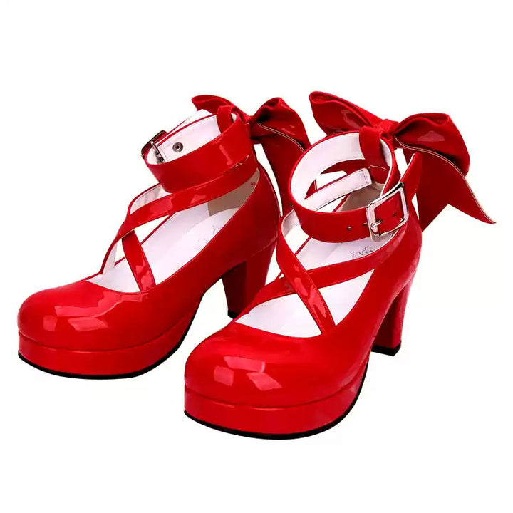 Lolita Shoes High Heel Shoes With Round Toe And Bow Ties Multicolor (35 36 37 38 39) 31646:620128