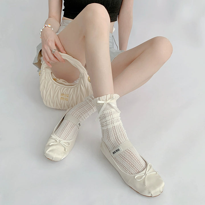 Lightweight Lolita Socks, Scrunchy Ankle/Mid-Calf 2-in-1 43226:771862
