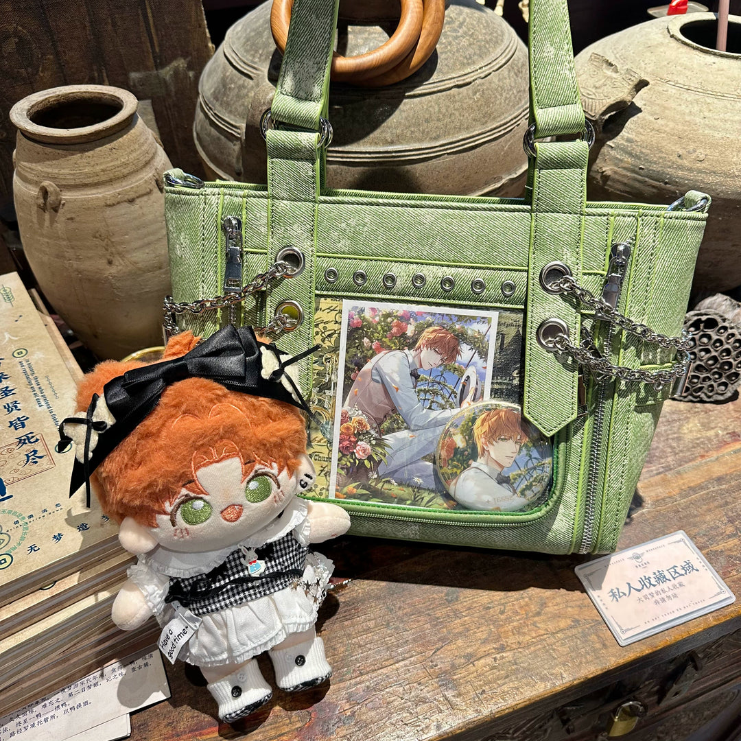 Kawaii Ita Bag Gyaru Itabag Chain Denim Crossbody Bag 33782:446552