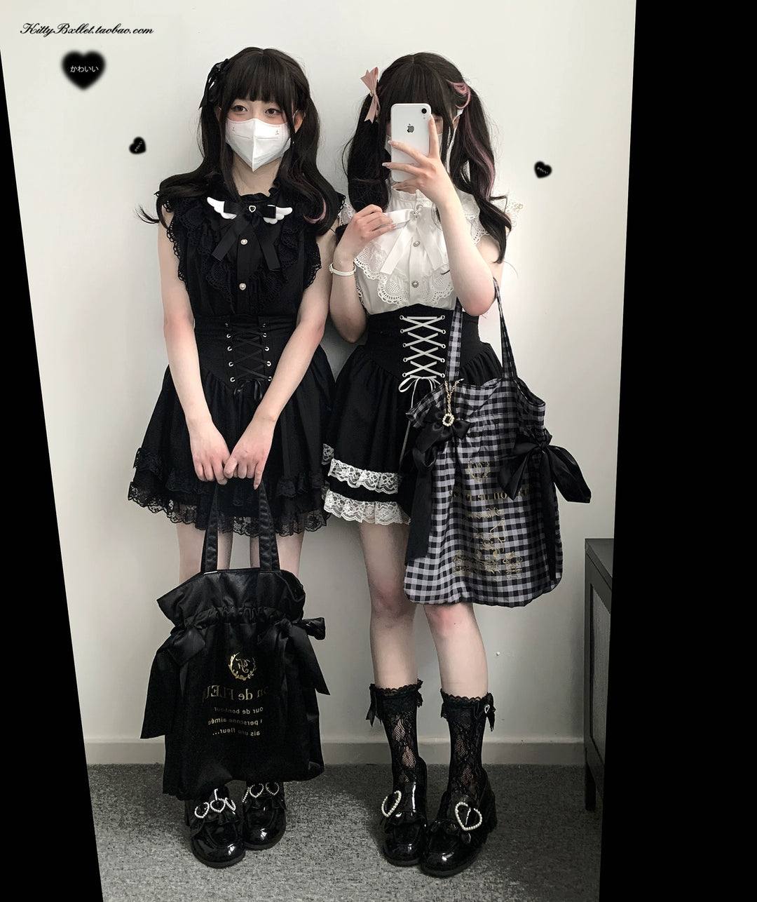 Jirai Kei Skirt High Waist Skirt Lace Up Skirt 36776:540200