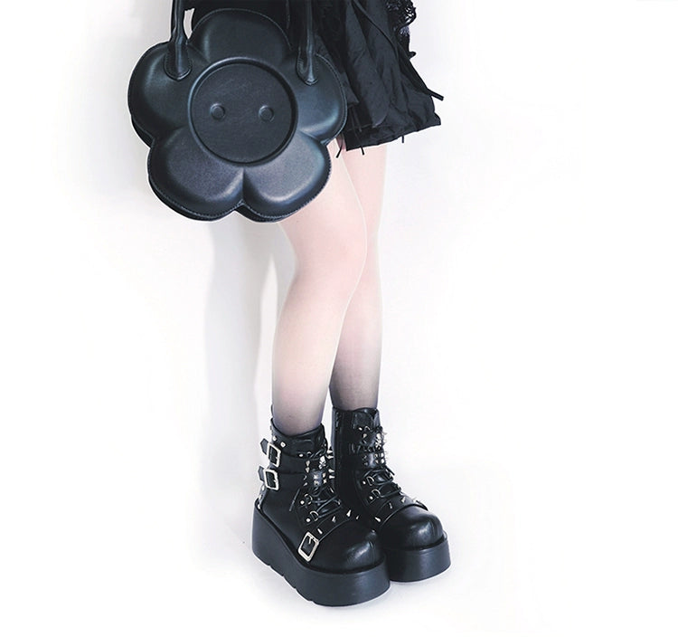 Punk Platform Shoes Gyaru Fashion Combat Boots 29704:368246