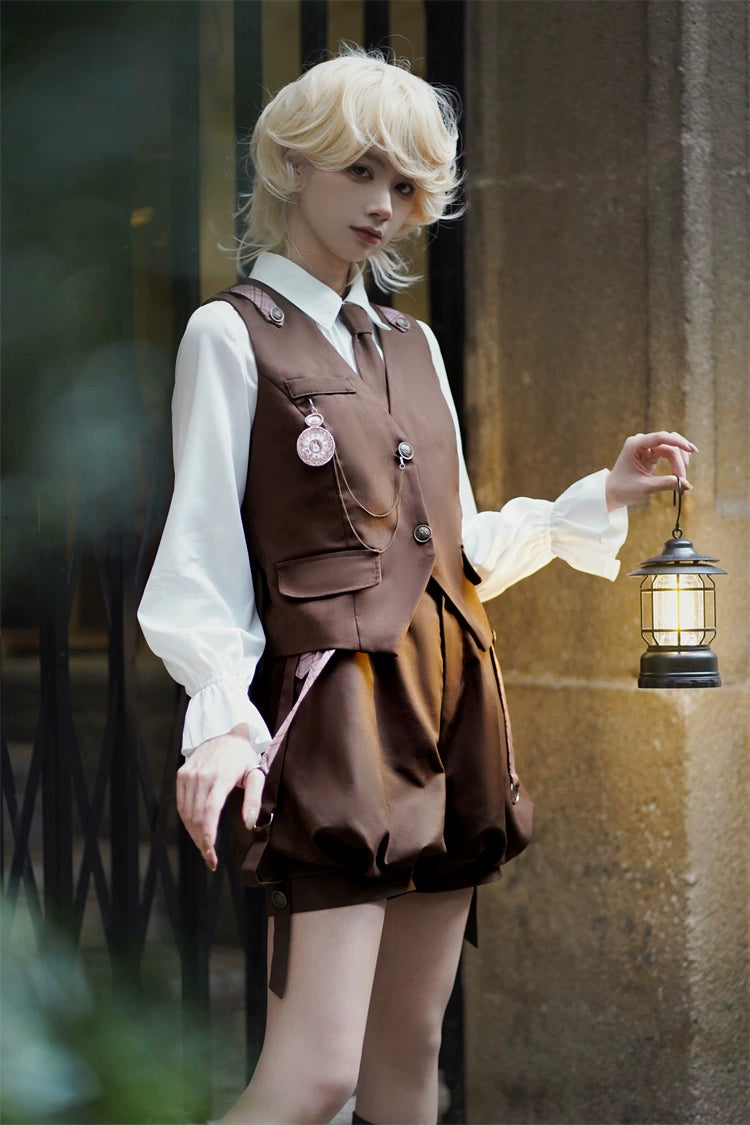 Vintage Ouji Lolita Outfit, Detective-Inspired (L M S) 42714:750149