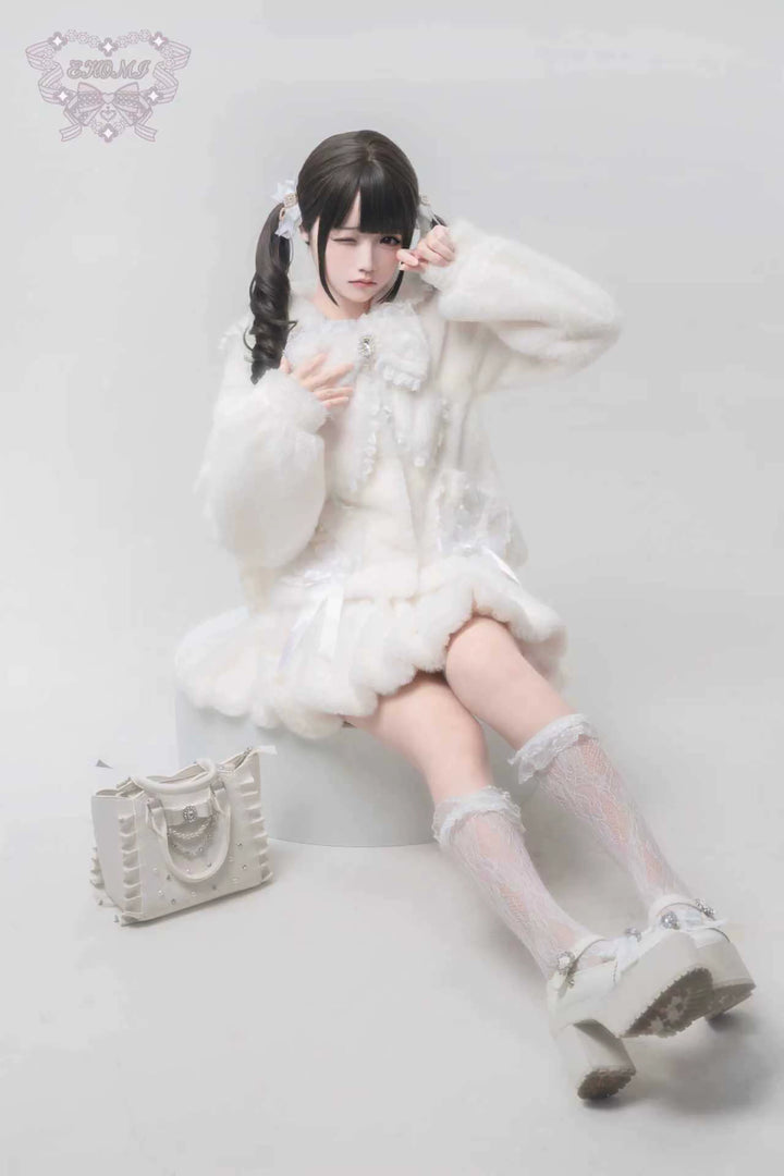 Ryousangata Winter Bunny Ear Hooded Coat Outfit 44590:814020