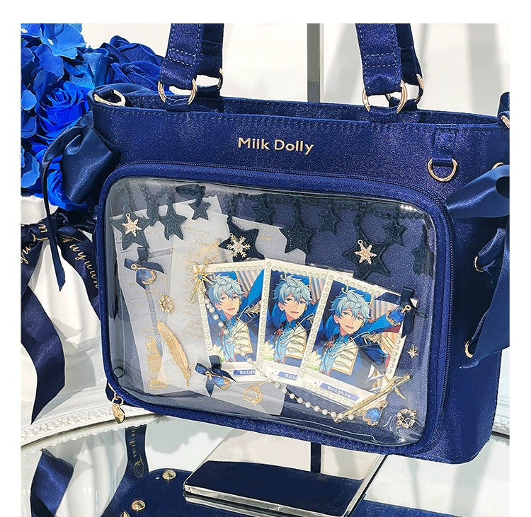 Satin Ita Bag, Clear Window & Detachable Ribbon Bow 43227:771946