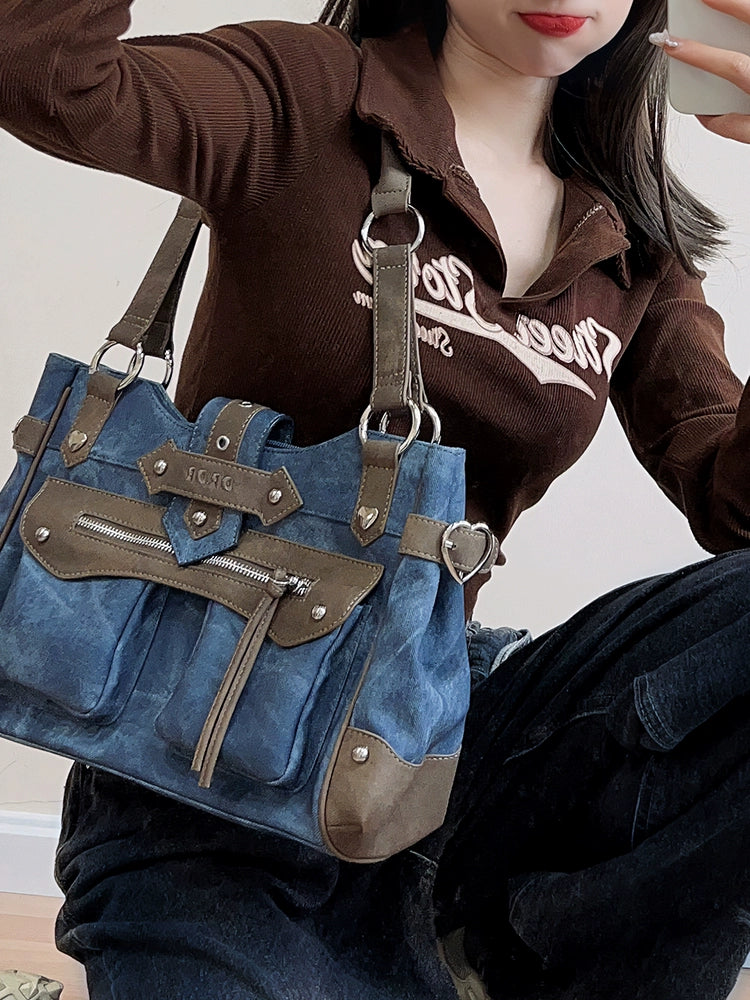 Punk Ita Bag Single Shoulder Bag Cool Office Worker Crossbody 37056:546344