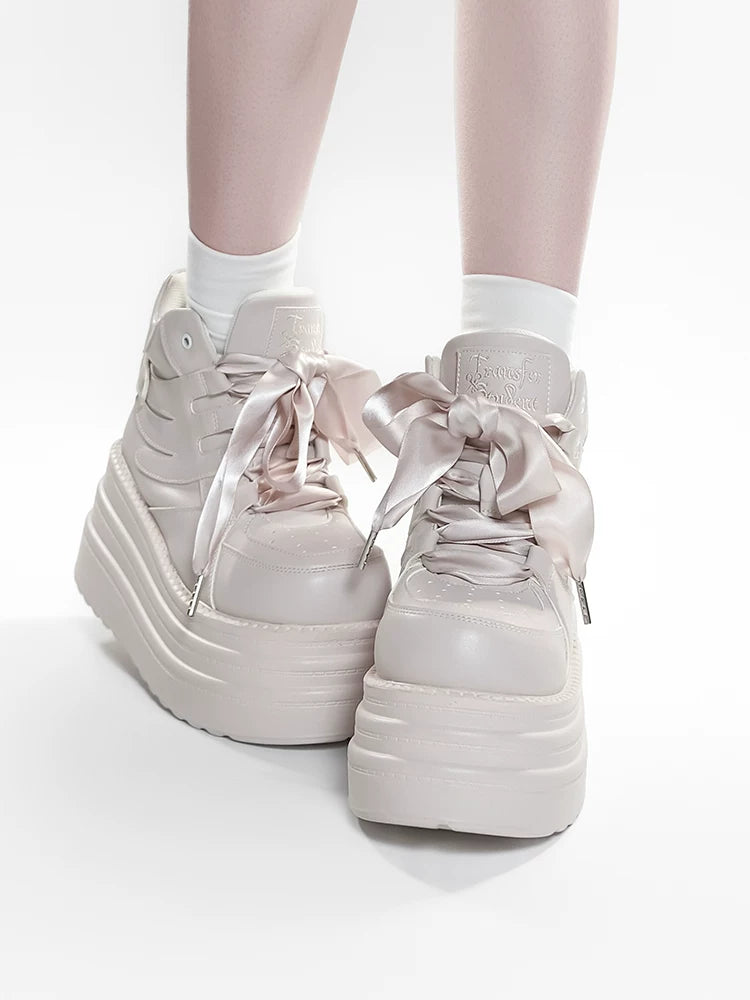 Jirai Kei High-Top Platform Shoes, Detachable Wing Decor 44333:806737