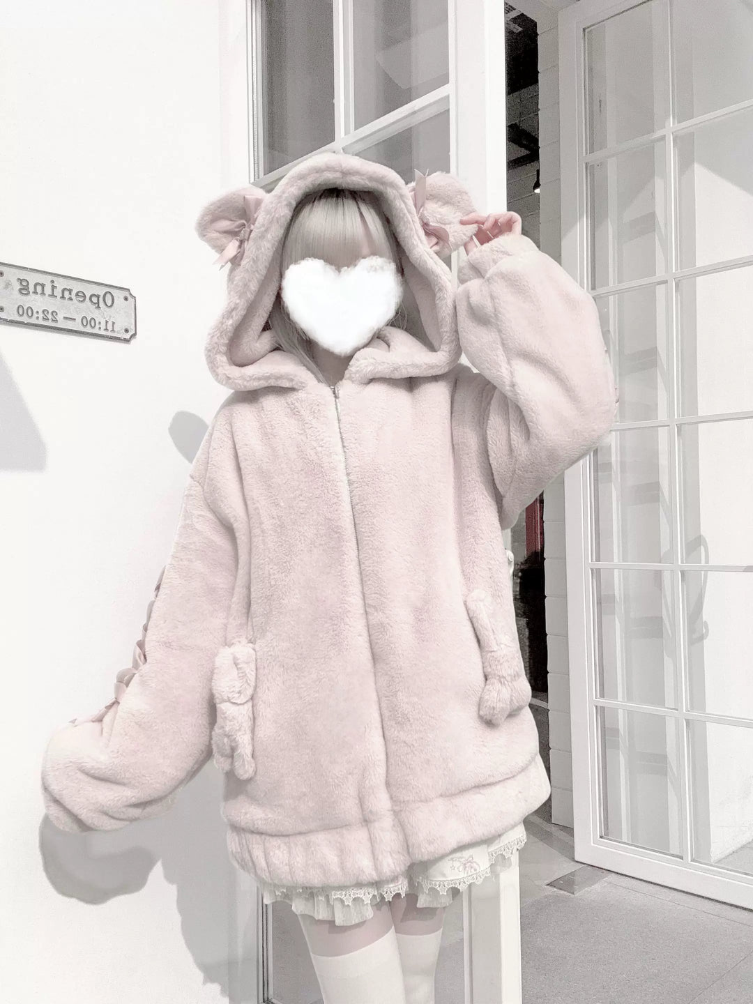 Ryousangata Style Winter Coat, Bear Ear Hood 44414:807527