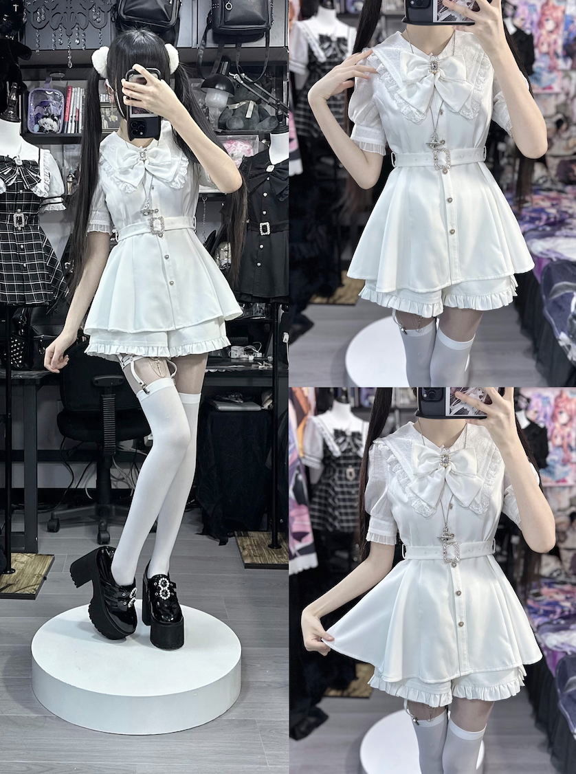 Jirai Kei Dress And Shorts Waist-cinching Set Up 37548:563462