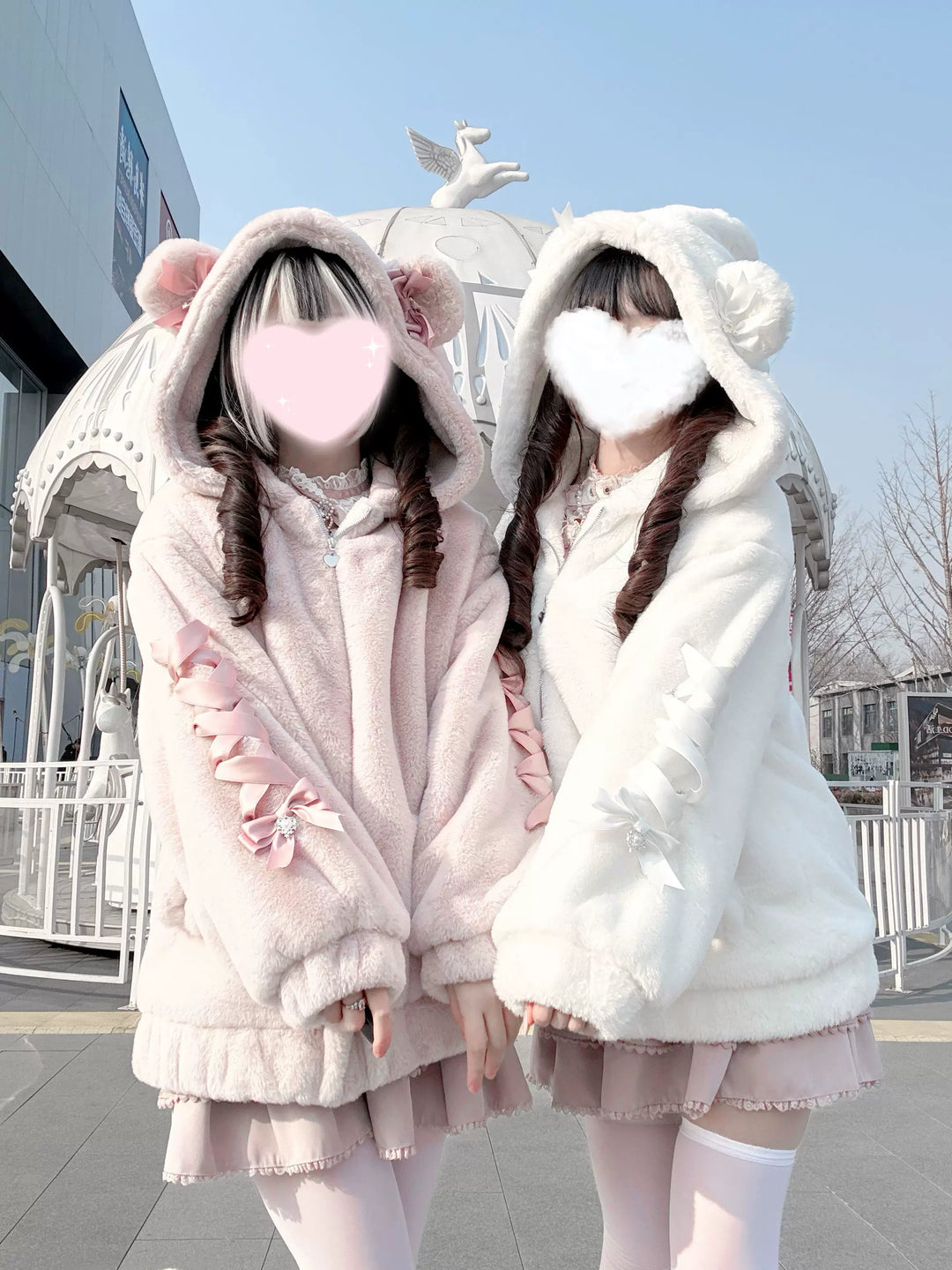 Ryousangata Style Winter Coat, Bear Ear Hood 44414:807513