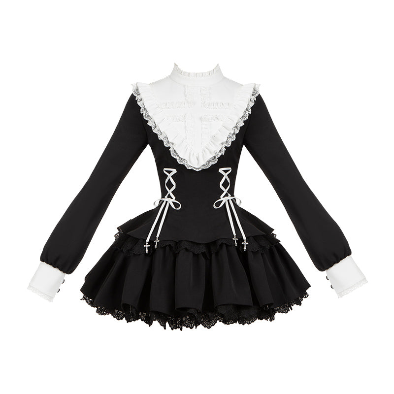 Ruffle Jirai Kei Dress | Shorts | Plush Doll Bag Each Sold Separately (L M S) 42490:741945