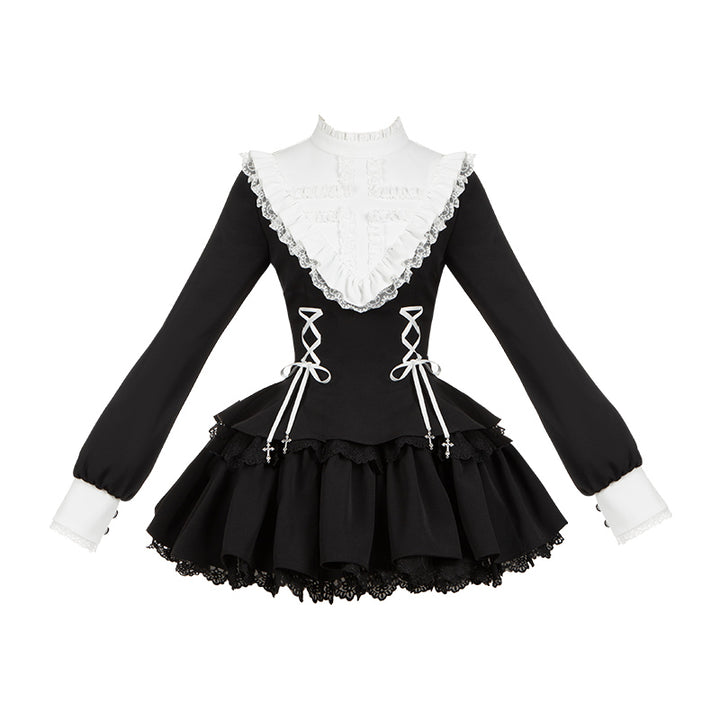 Ruffle Jirai Kei Dress | Shorts | Plush Doll Bag Each Sold Separately (L M S) 42490:741945
