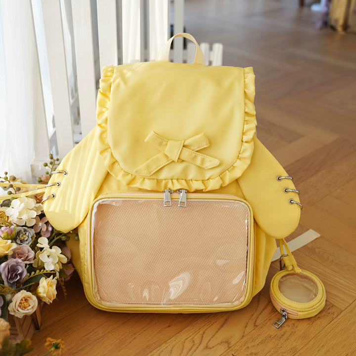 Kawaii Ita Bag Dual-Shoulder Backpack Bunny Ear Bag (Yellow) 40110:670274