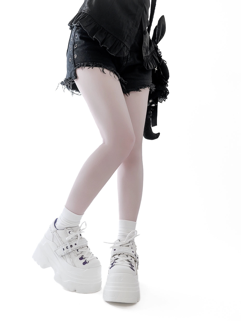 Y2K Platform Shoes, Contrast Color Design 43684:783090