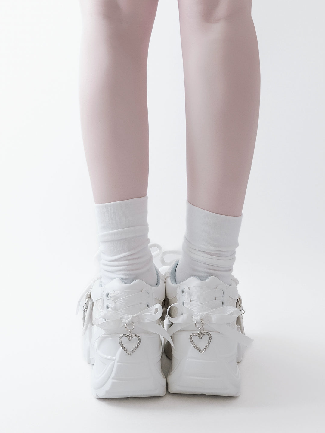Subculture Platform Shoes, Heart-shaped Rhinestone 43619:781207