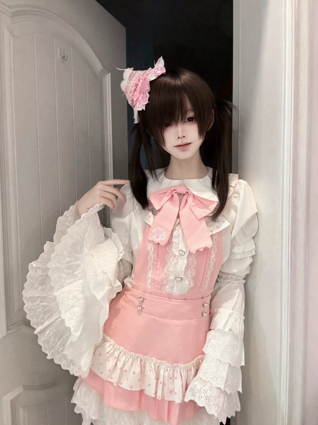 Kawaii Suspender Dress Set, Adjustable Strap 44944:830852