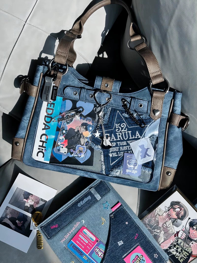 Punk Ita Bag Single Shoulder Bag Cool Office Worker Crossbody 37056:546340
