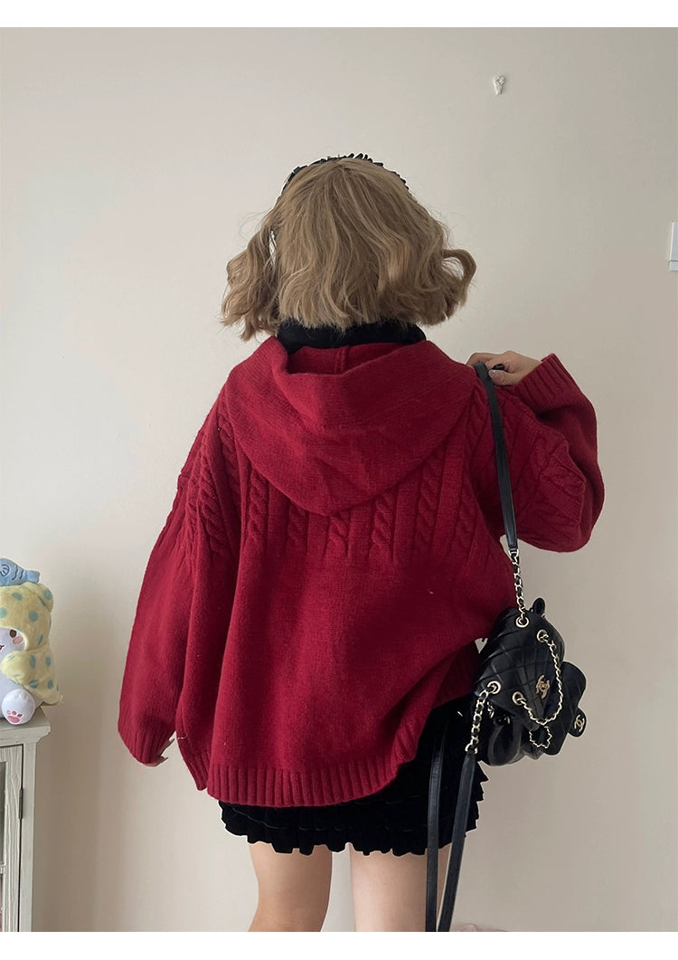 Kawaii Oversized Cardigan Sweater Coat Multicolor 22652:345568