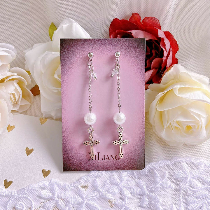 Jirai Kei Earrings Handcrafted S925 Silver Ear Stud 37264:555410