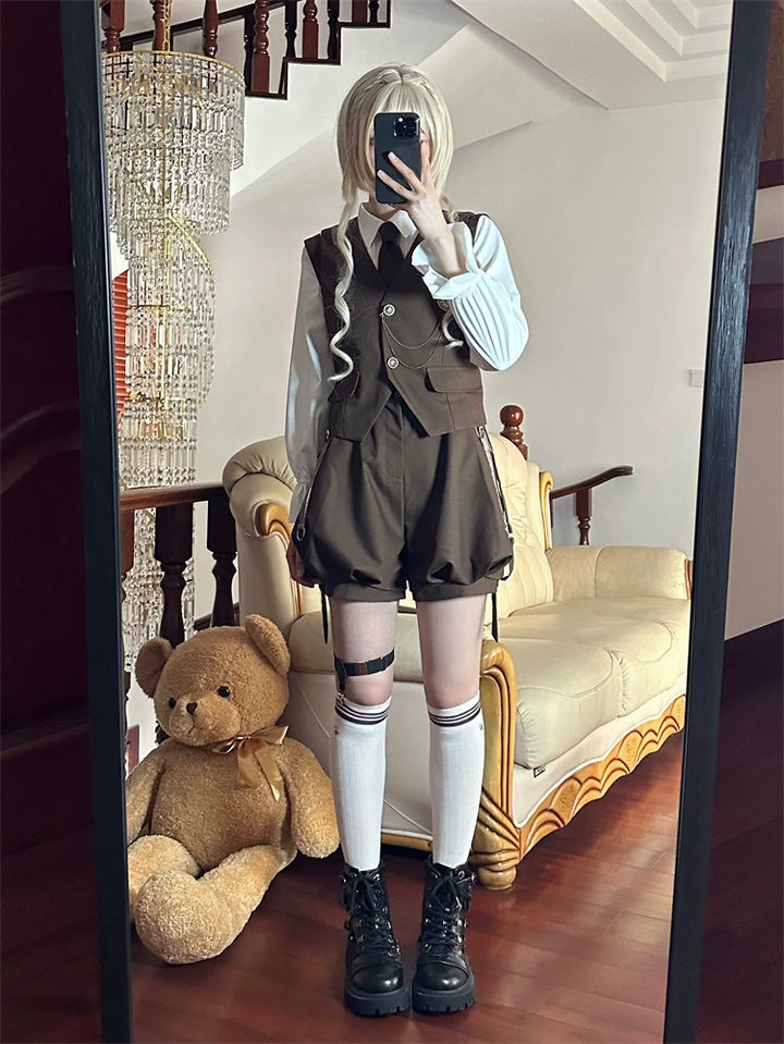Vintage Ouji Lolita Outfit, Detective-Inspired 42714:782969