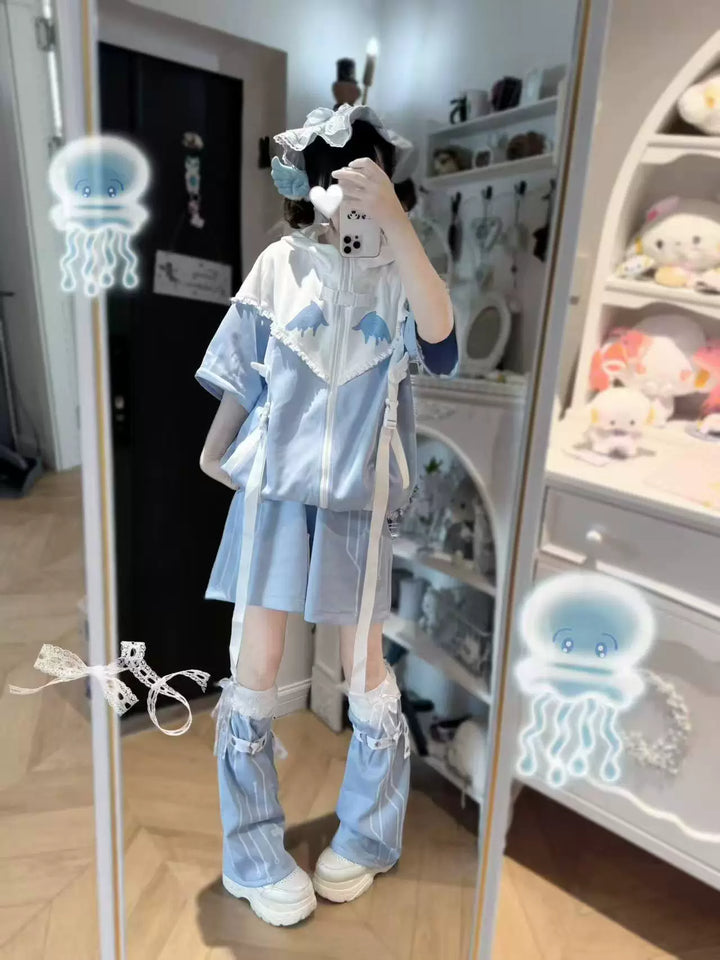 Tenshi Kaiwai Jacket and Shorts, Detachable Sleeves 44011:797000