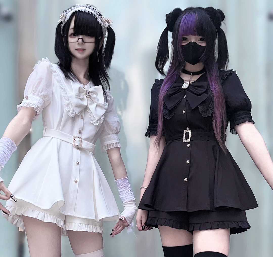 Jirai Kei Dress And Shorts Waist-cinching Set Up 37548:563500
