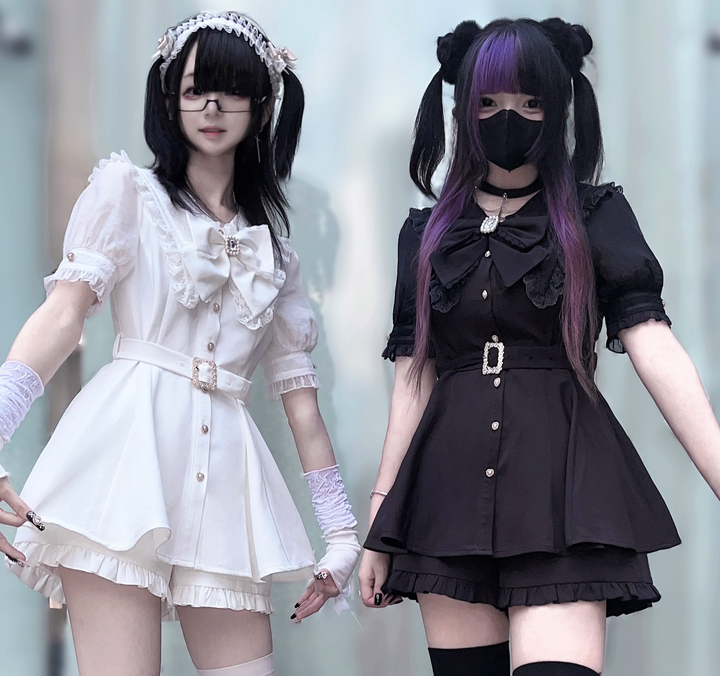 Jirai Kei Dress And Shorts Waist-cinching Set Up 37548:563500