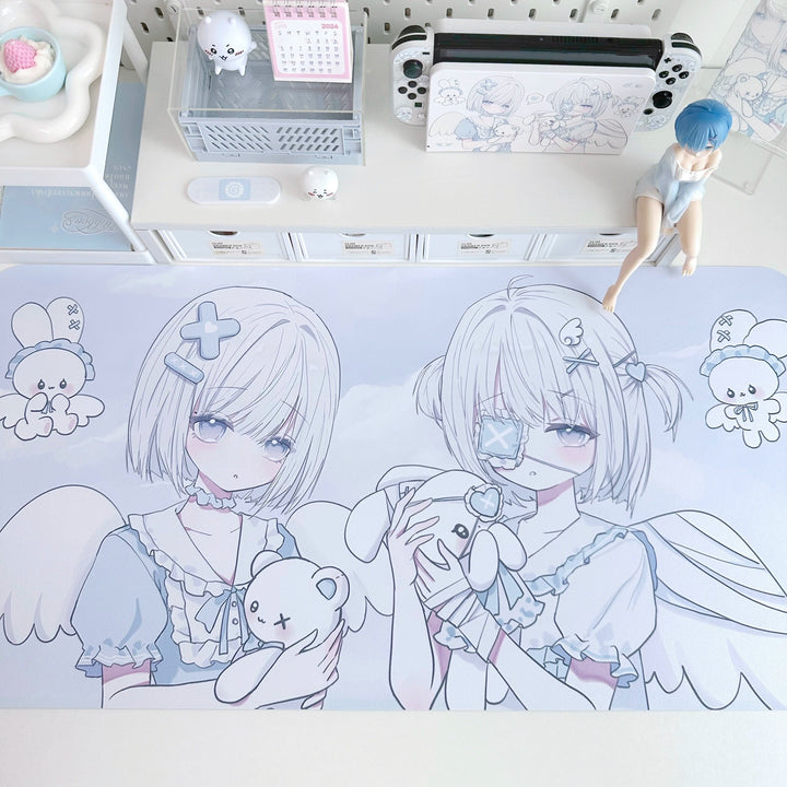 Tenshi Kaiwai Desk Pad Blue Anime Print PU Mouse Pad 41620:705946