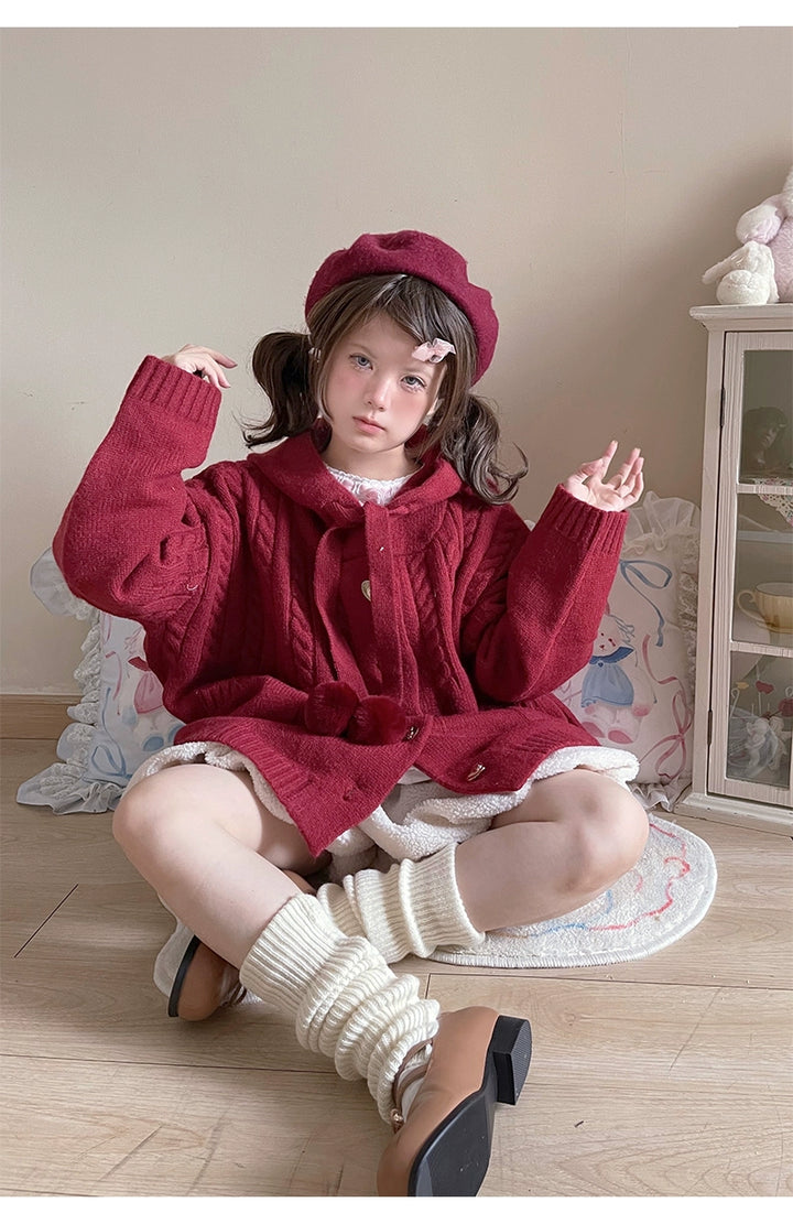 Kawaii Oversized Cardigan Sweater Coat Multicolor 22652:345726