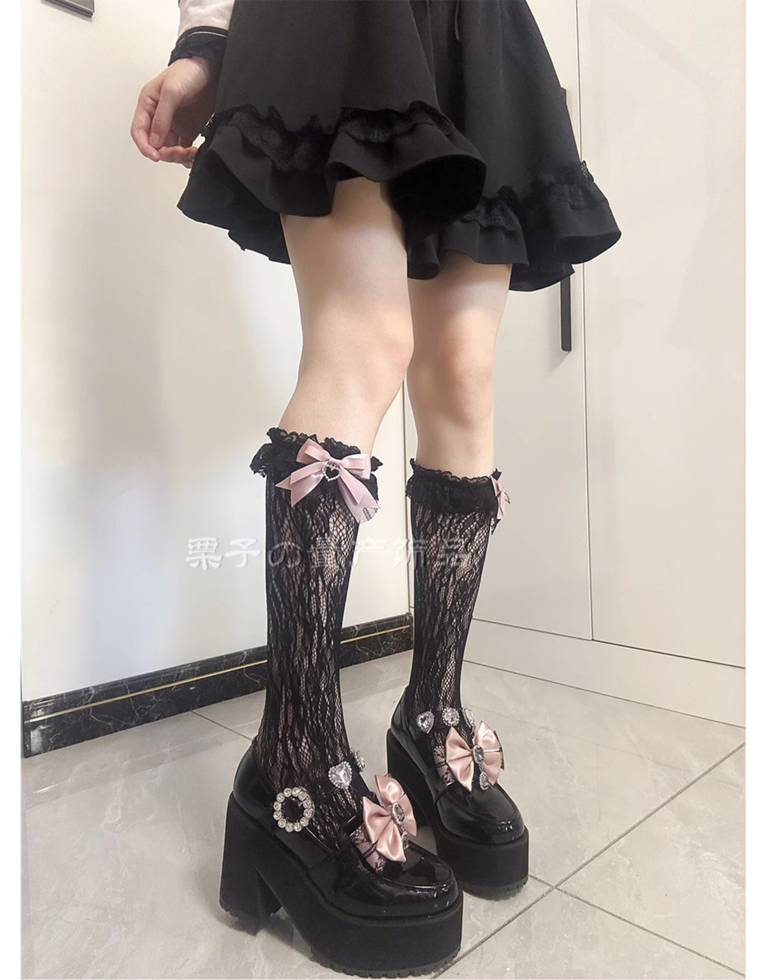 Jirai Kei Socks Bow Lace Over-knee Socks Multicolor 21580:751904