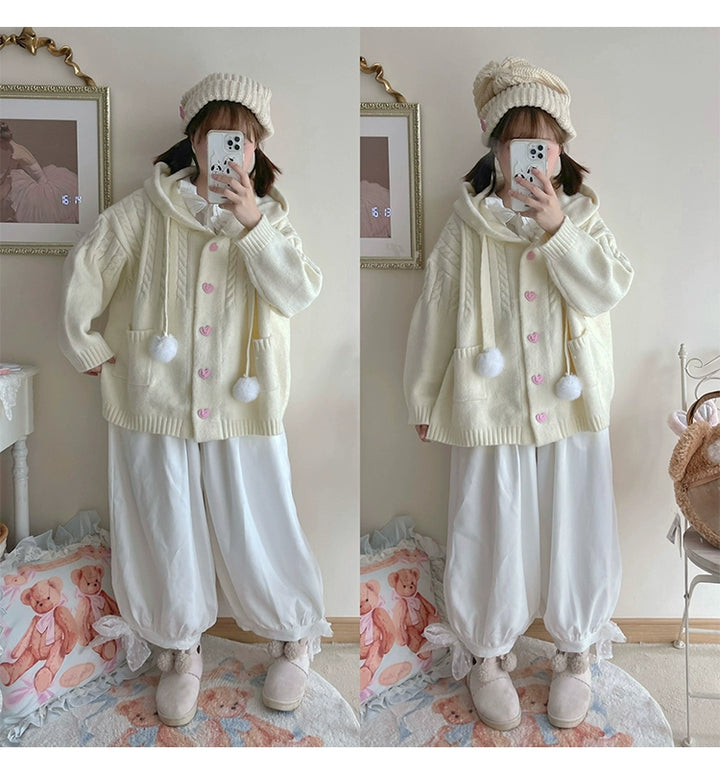 Kawaii Oversized Cardigan Sweater Coat Multicolor 22652:345794
