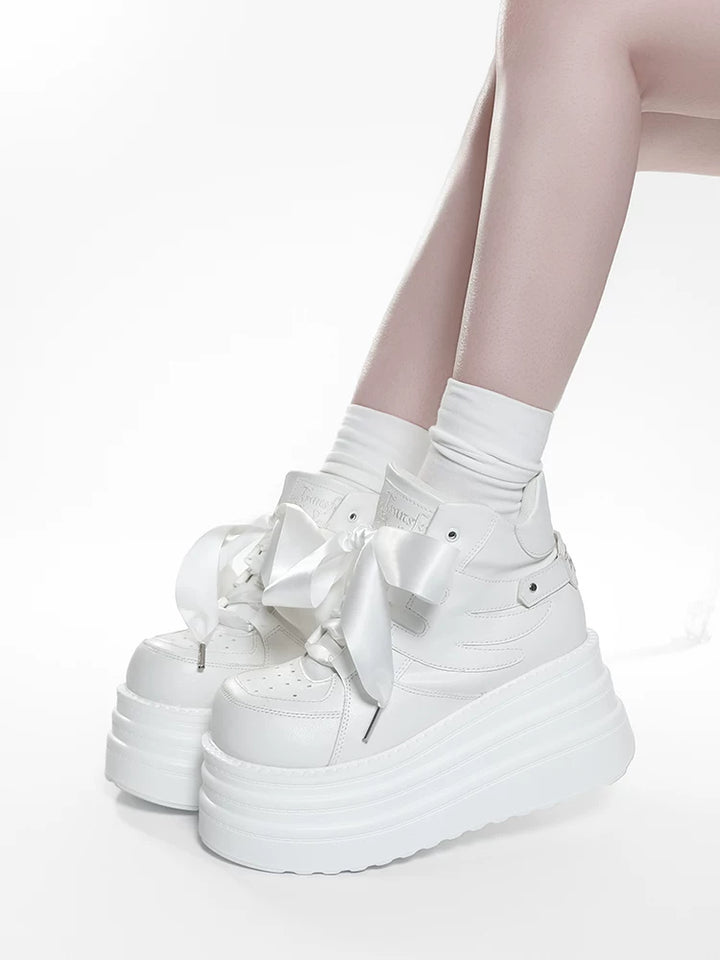 Jirai Kei High-Top Platform Shoes, Detachable Wing Decor 44333:806766