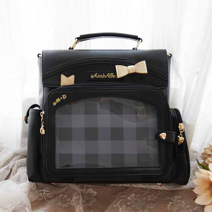 Kawaii Ita Bag with Crossbody Strap, Clear Window (Black) 45414:846771