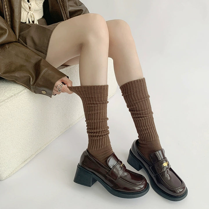 JK Knitted Mid-Calf Cotton Socks, Multiple Color 42336:736617