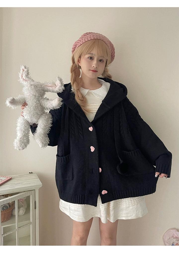 Kawaii Oversized Cardigan Sweater Coat Multicolor 22652:345580