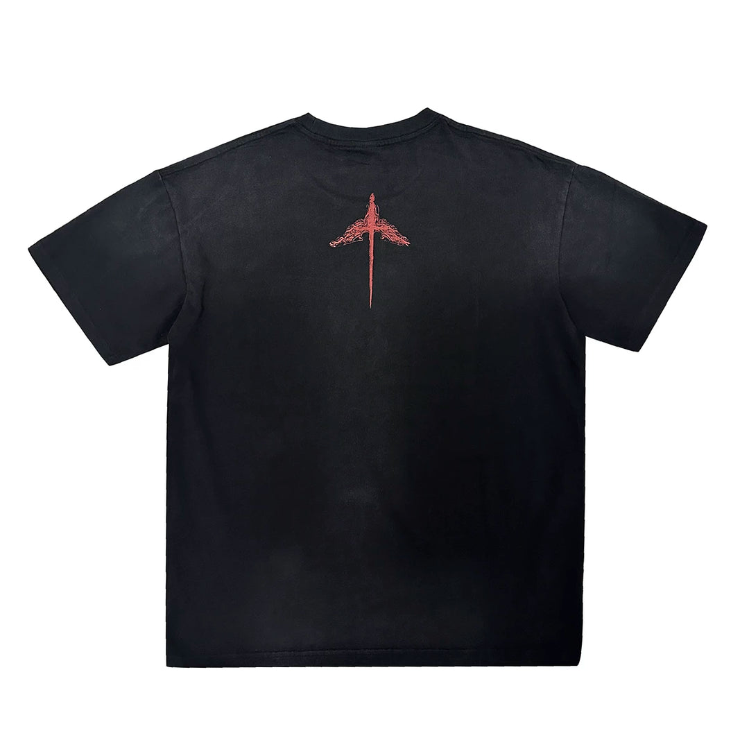 Cotton Subculture T-shirt, Snake & Mirror Frame Print 44778:830392