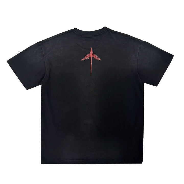 Cotton Subculture T-shirt, Snake & Mirror Frame Print 44778:830392
