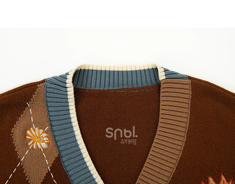 Mori Kei Vintage Style Melrad Knit Sweater Shirt Skirt Set 22716:335794
