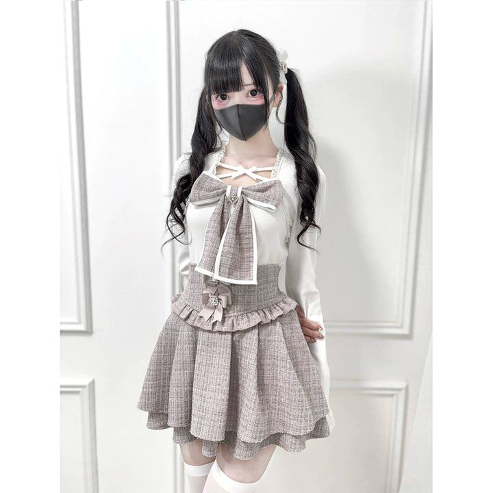 Ryousangata Knit Top, Chest Big Bow 44175:800579