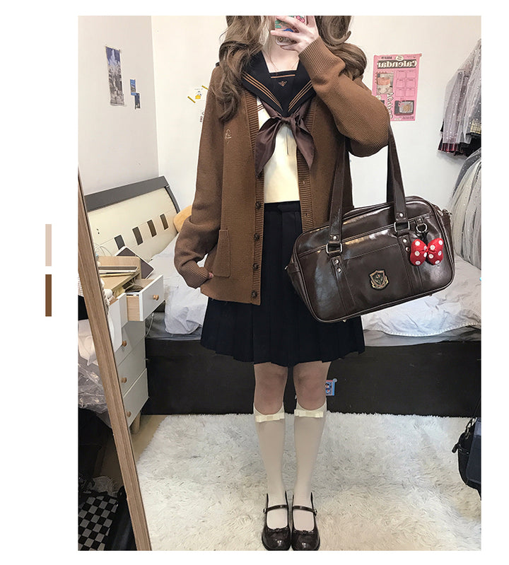 JK Uniform V-Neck Cardigan for Kansai-Collar Style Multicolor 42668:748724