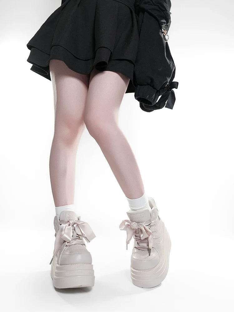 Jirai Kei High-Top Platform Shoes, Detachable Wing Decor 44333:806749