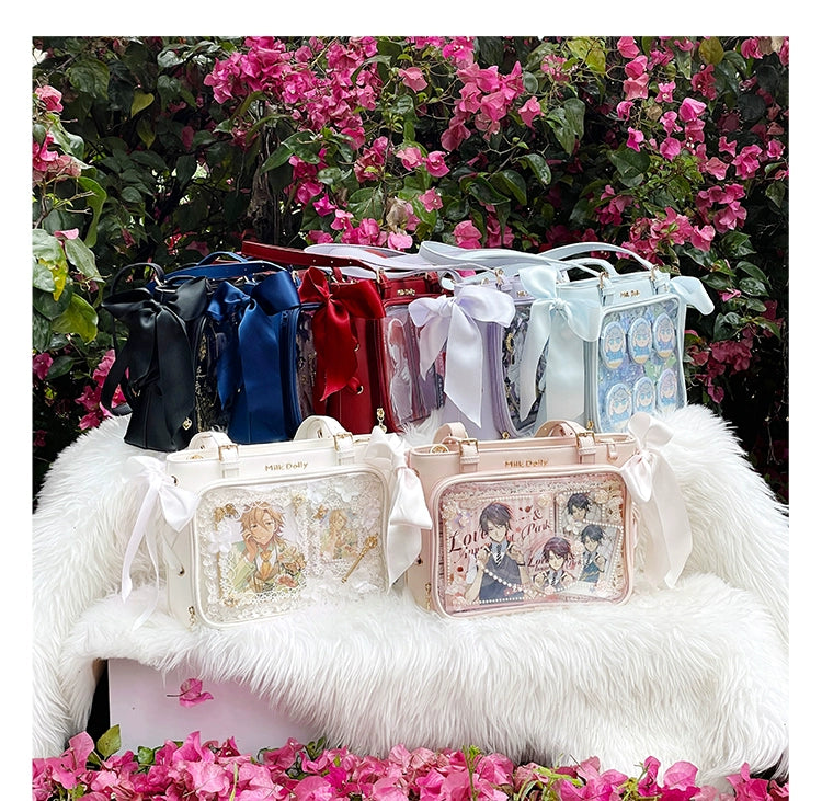 Large Capacity Ita Bag With Window Front & Detachable Ribbon Bow 43229:772344