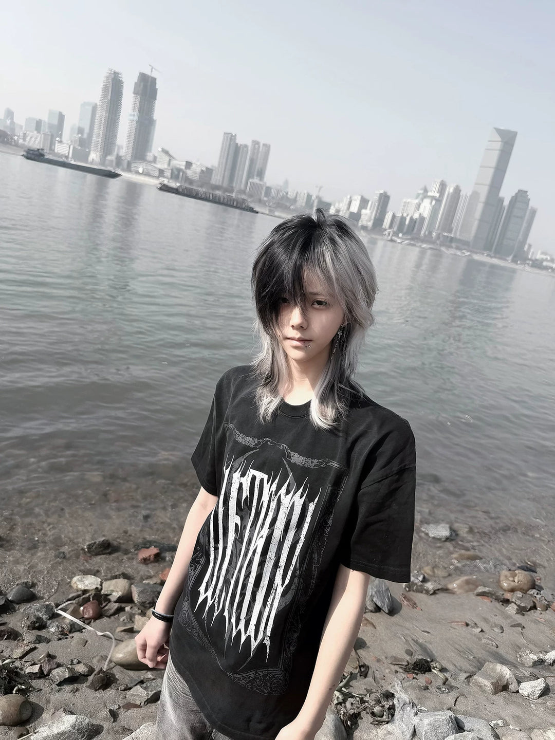 Summer Printed Sub-Culture Shirt, Cotton Fabric 44777:826937