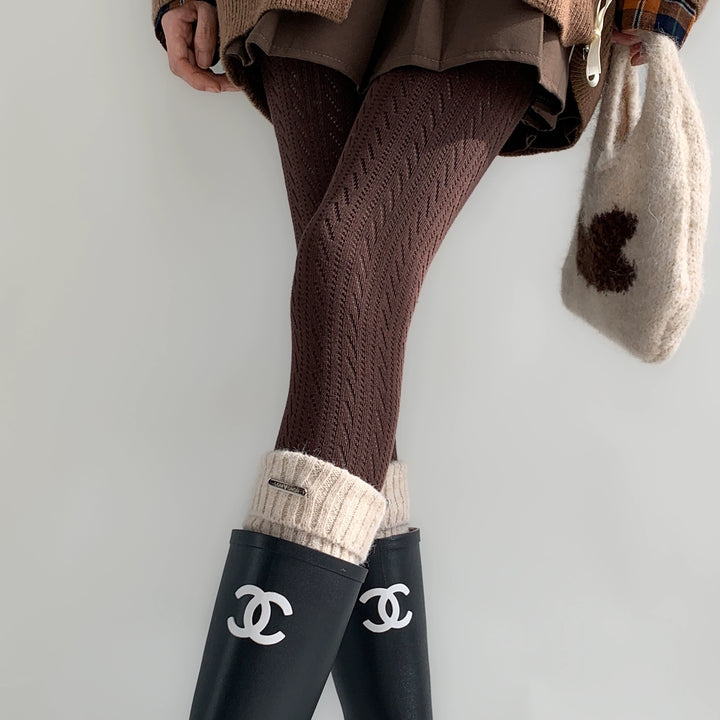 Japanese Style Daily Pantyhose, Hollowed Vertical Stripes 44075:795656
